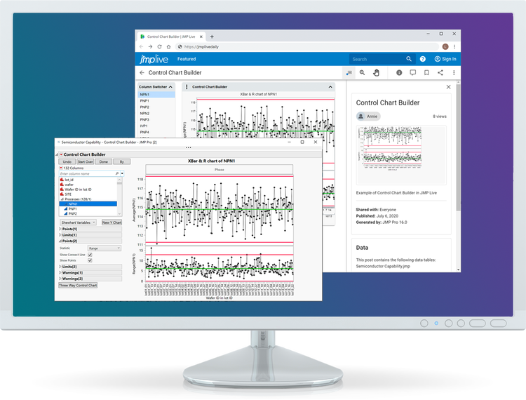 Control Chart Warnings in JMP Live