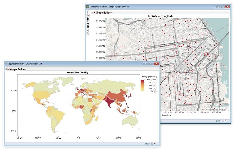 Geographic and Steet-Level Maps in JMP 13