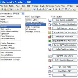 JMP Genomics Starter window