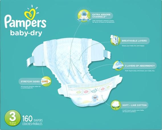Couches Pampers baby-dry
