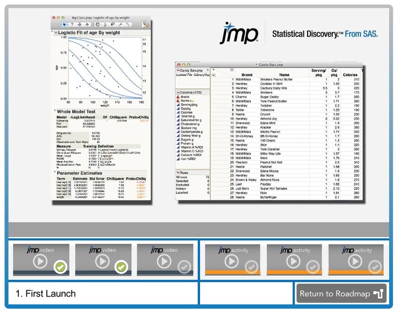 JMP New User Welcome Kit first launch