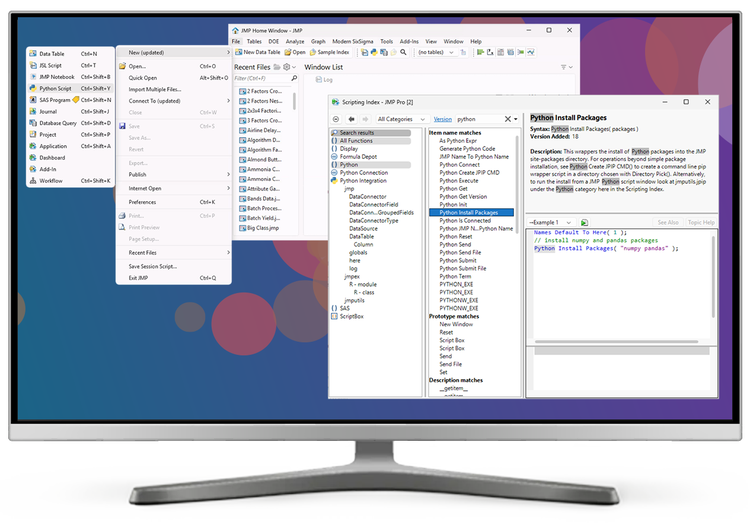 Integrazione di Python con JMP