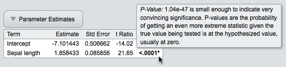 Displaying Explanation of a p-Value