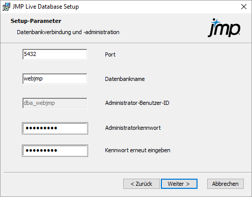 Specify Database Parameters