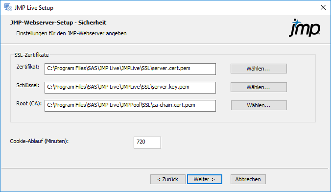 Specify SSL Certificates