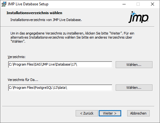 Installationsordner angeben