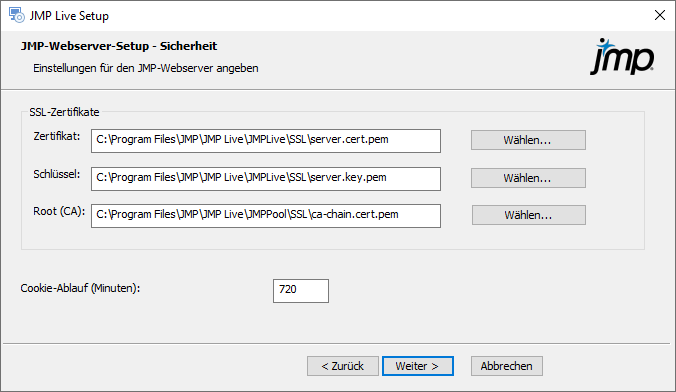 Specify SSL Certificates