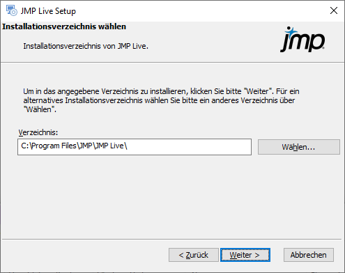 Specify Installation Folder