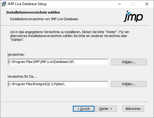 Specify Installation Folders