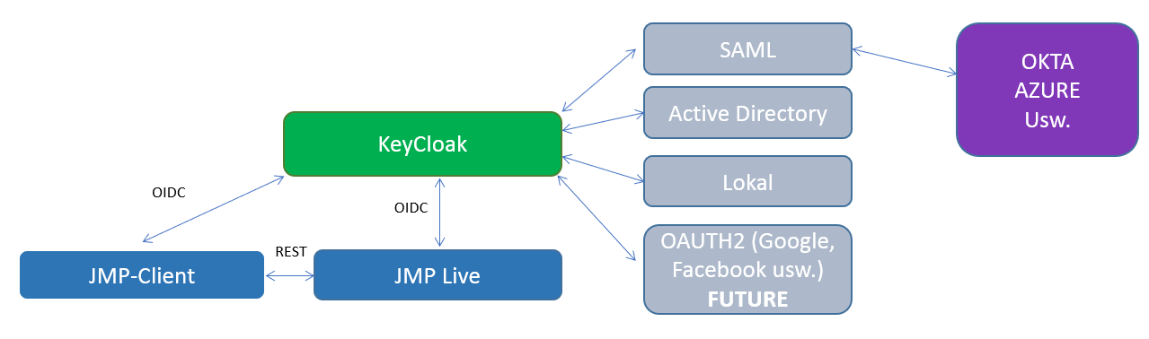 JMP Live Authentication Options and Flow