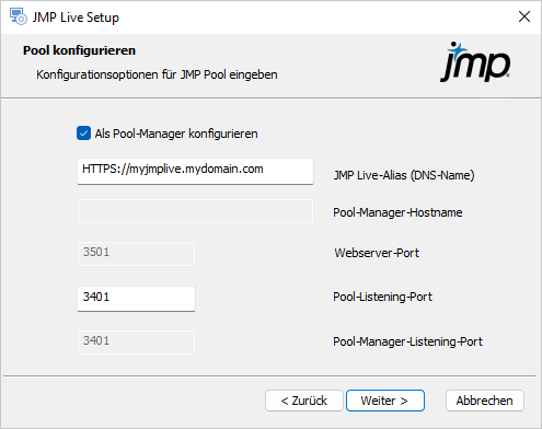 Configure the Pool Manager