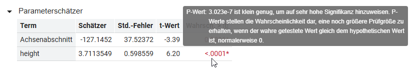 See an Explanation of a P-Value Calculation