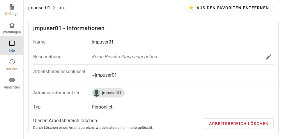 Details About a Space