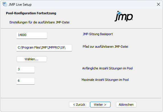 Configure JMP Settings Configure JMP Settings