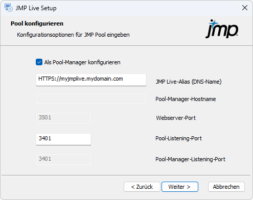 Configure the Pool Manager Configure the Pool Manager