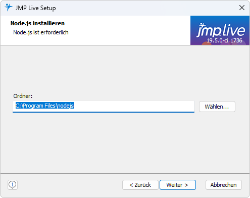Select Installation Path for Node.js Select Installation Path for Node.js