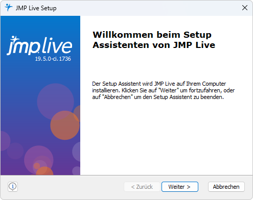 JMP Live Setup Wizard JMP Live Setup Wizard