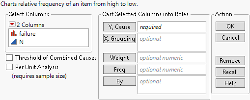 The Pareto Plot Launch Window