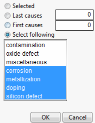 Combine Causes Window