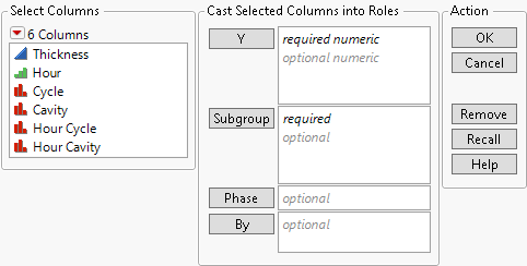 Launch Window for Variable Control Charts