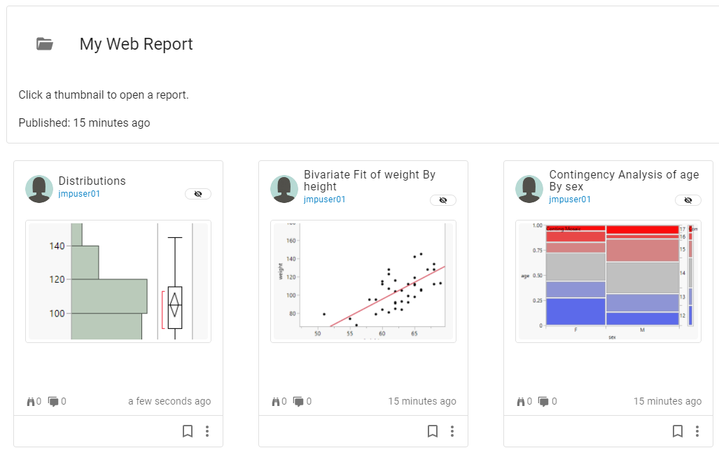 Report Added to Existing JMP Live Folder