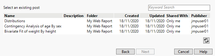 Select an Existing Post