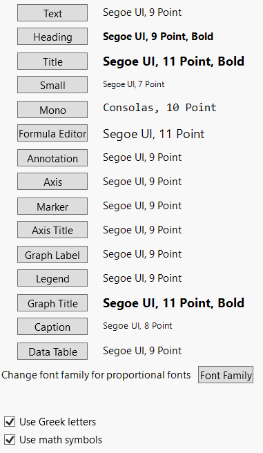 Fonts Preferences
