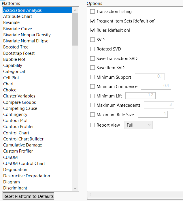 Platforms Preferences