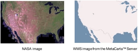Examples of NASA and WMS Maps