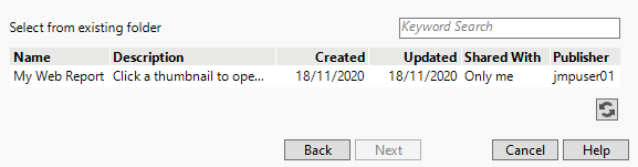 Select an Existing Folder