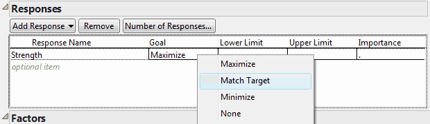 Selection of Match Target as the Goal