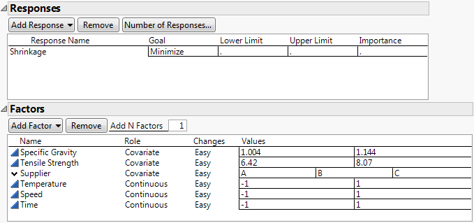 Responses and Factors Outlines