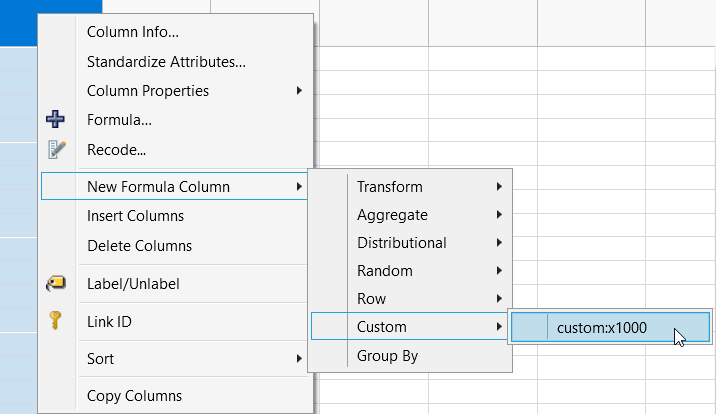 Custom Transform in a Data Table