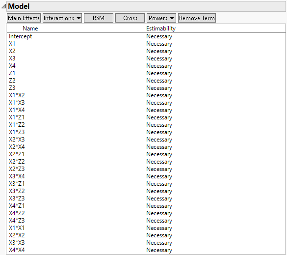 Model Outline for Design with Noise Factors