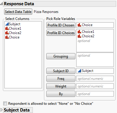 Response Data Window