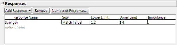 Responses Outline in Custom Design Window