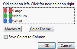 Select Colors for Values Window