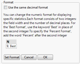 Changing Numeric Formats