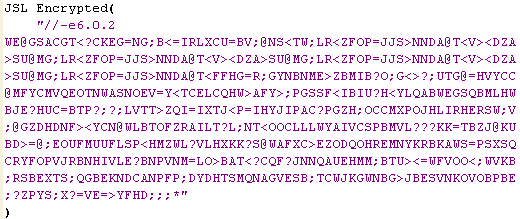 Example of an Encrypted Data Table Script