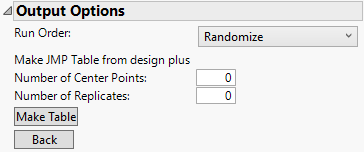 Select the Output Options