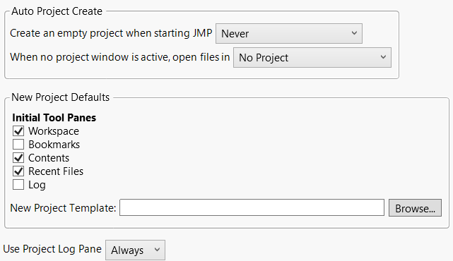 Projects Preferences
