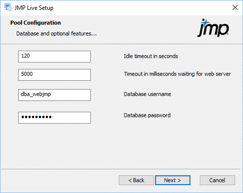Configure JMP Settings