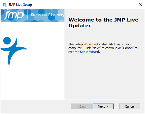 JMP Live Setup Wizard