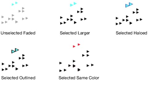 Examples of Highlighted Triangular Markers