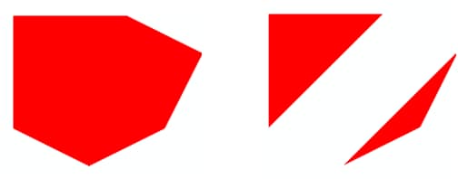 Polygon (left) and Triangles (right)