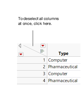 Deselecting Columns