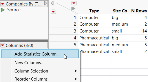 Creating a Summary Statistics Column from Within a Data Table