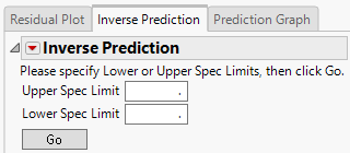 Inverse Prediction Tab