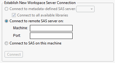 Open a Connection to a Remote SAS Server
