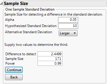 One-Sample Standard Deviation Calculator